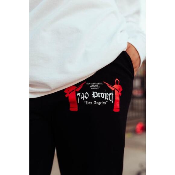 740 Project Black Men's Sweatpant Elastic Waist Jogger Medium - Picture 2 of 14